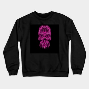 Electroluminated Skull - Fuschia Crewneck Sweatshirt